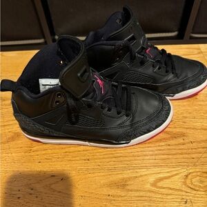 Jordan Kids Black and Pink Sneakers